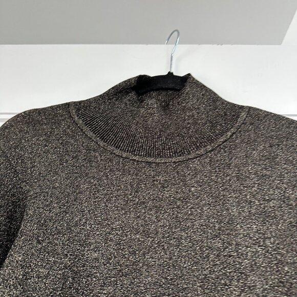 A.L.C. Samuel Lurex Turtleneck Mini Dress Sz Small in Black Mid-weight Knit - Picture 6 of 8